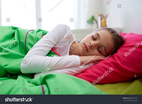 Children Rest People Concept Girl Sleeping Stock Photo 629291729