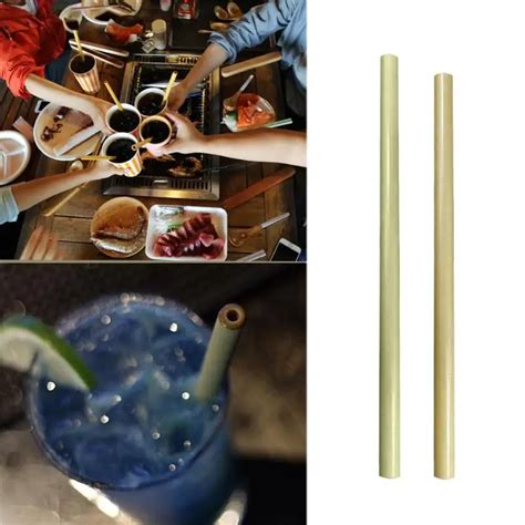 Reusable Organic Bamboo Drinking Straw For Party Birthday Wedding