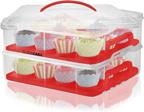 Duracasa Cupcake Carrier Cupcake Holder Store Up To 24