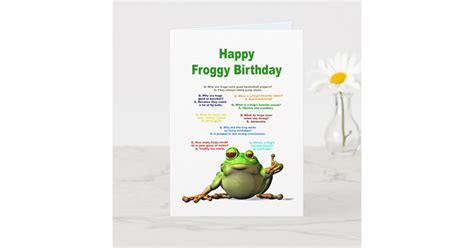 Birthday Frog Jokes Card Zazzle
