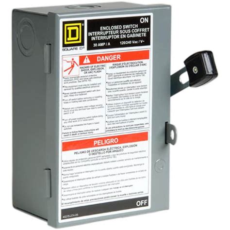 Square D 30 Amp Fusible Metallic Disconnect At