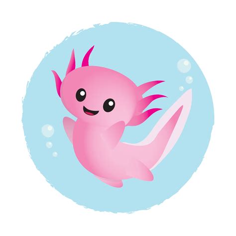 Happy Cartoon Axolotl 3032531 Vector Art At Vecteezy