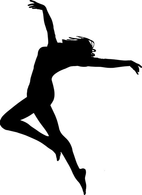 Carefree Dancing Woman Silhouette Openclipart