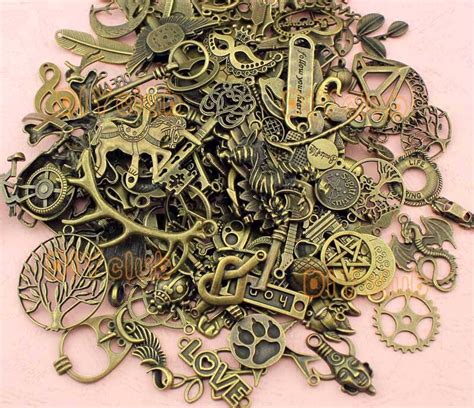 Random Mix Styles Charms Antique Bronze Miscellaneous Zinc Alloy Charm