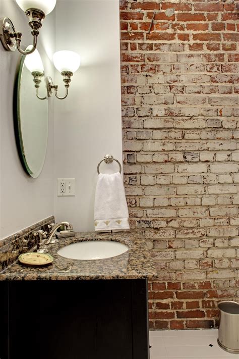 48 Stylish Bathrooms With Brick Walls And Ceilings Digsdigs