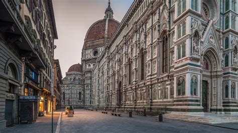 Architecture Old Building Town Street Florence Italy Cathedral