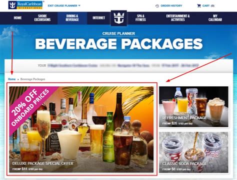 How to get a get a discount on a Royal Caribbean drink package