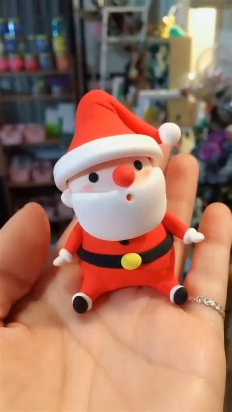 Santa Claus Video Christmas Crafts Clay Christmas Decorations