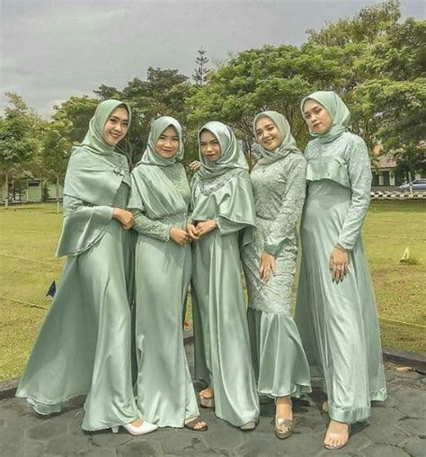 Long Sleeve Muslim Bridesmaid Dresses BW Hijab Dress Party Hijab Wedding Dresses Kebaya