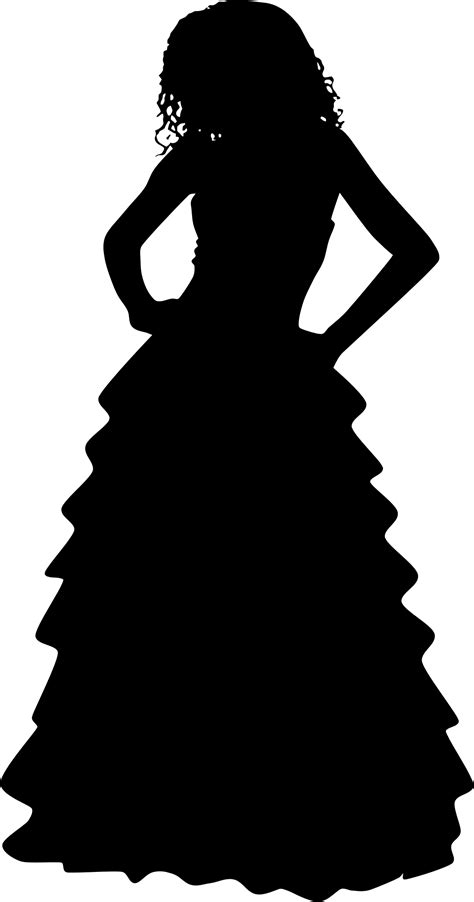 Clipart Formal Gown Woman Silhouette