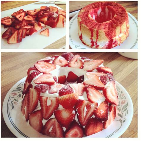 Stir jello with hot water until completely mixed, then add cold water. Low Calorie Dessert: Strawberry Angel Food Ingredients ...
