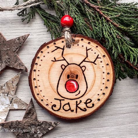 Wood Burned Ornament Etsy