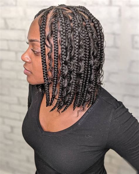 Protectivestyles On Instagram “love This 🖤 Thechairbeautyloft Bob Knotless Braids Bohemian