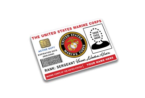 Custom Us Marine Corps License Id Card