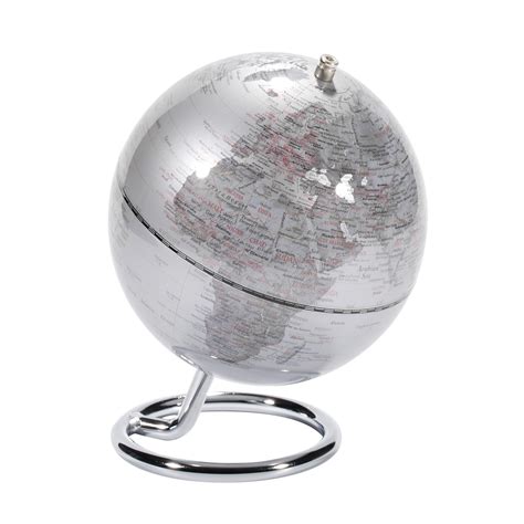Mini Globe Emform Galilei Silver 13cm