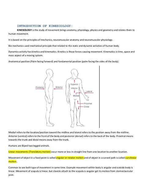 Introduction Of Kinesiology And Upper Limb Anatomy