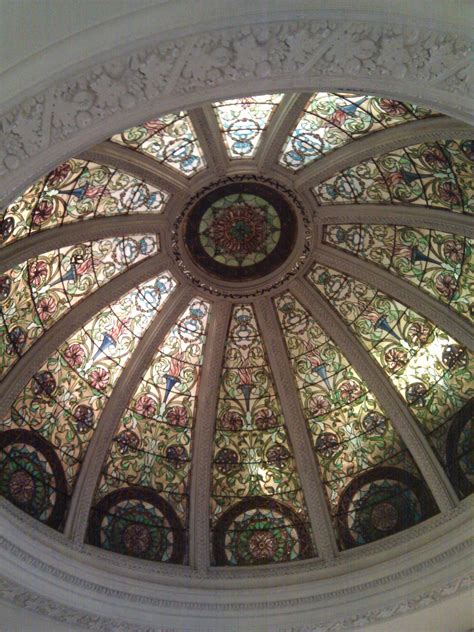 stained glass dome ceiling inside anthropologie on rittenhouse square philadelphia ceiling art