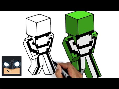How To Draw Dreamwastaken Dream Smp Minecraft Skin Tutorial