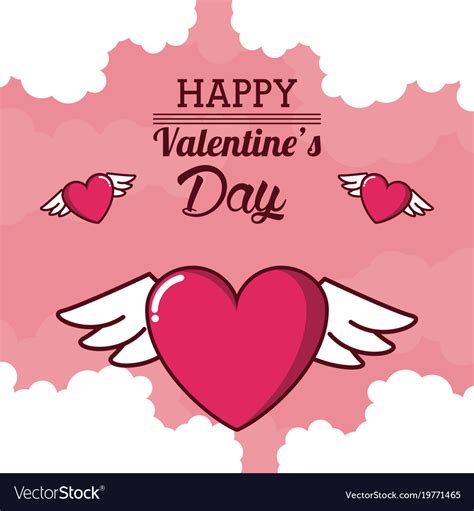 Happy Valentines Day Card Royalty Free Vector Image