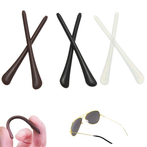 1 Pair Eyeglasses Silicone Rubber End Tips Ear Sock Pieces Ear Tubes