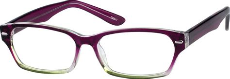Zenni Womens Rectangle Prescription Eyeglasses Purple Tortoiseshell Other Plastic 123517