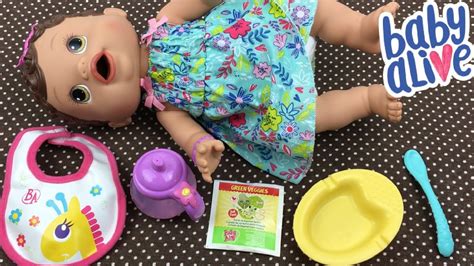 Baby Alive Changing Time Baby Feeding With Green Veggies Doll Food