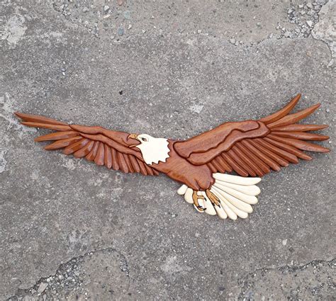 Eagle İntarsİa Wall Decor Bird Wild Life Birds Intarsia Wood Art