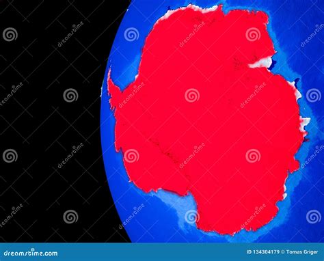 Antarctica From Space Stock Illustration Illustration Of Borders