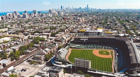 Aerial View Of Wrigleyville Wrigley Field Lake View Chicago