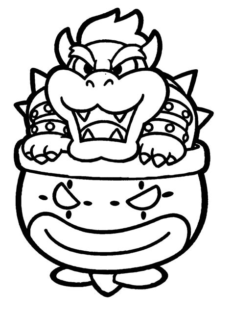 Free Bowser Mario Coloring Pages Free Printable Coloring Pages