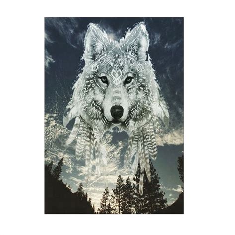 The spirit animals of taurus are a mix of some ferocious creatures that cast a long shadow. 5D Obraz Diamentowy Zestaw Do Haftu Wilk 30*40cm in 2021 ...