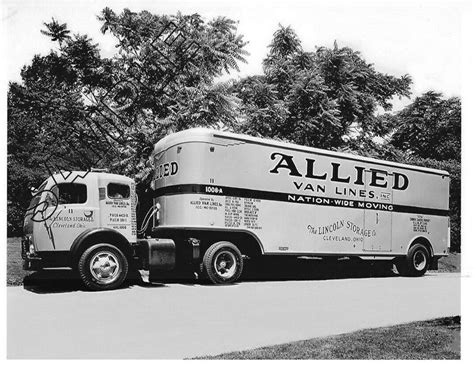 Allied Van Lines 1950s White 3000 Lincoln Storage Cleveland Oh 8x10 B