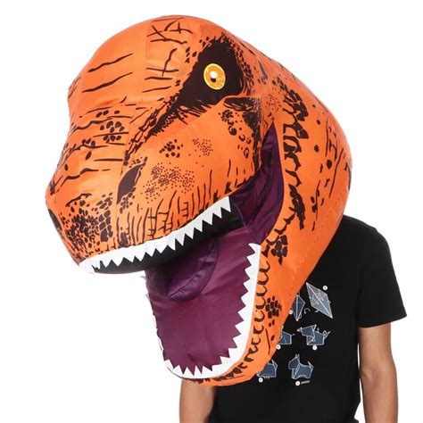 Adult T Rex Inflatable Costume Christmas Cosplay Dinosaur Mascot Head