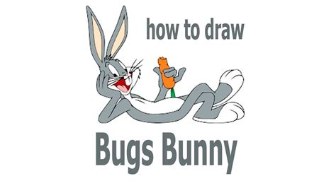 How To Draw Bugs Bunny Step By Step Kids Youtubekids Howtodraw
