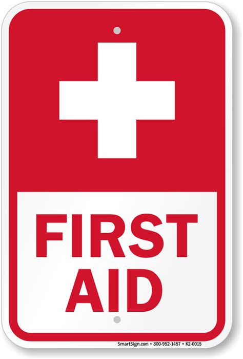 Red First Aid Sign Cross Symbol Emergency Medical Help Sku K2