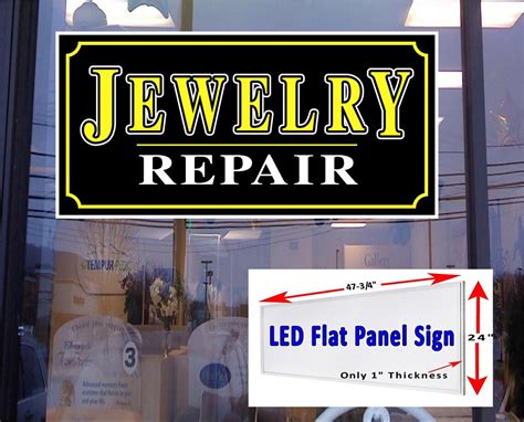Jewelry Repair Led Flat Panel Sign 48x24 Etsy