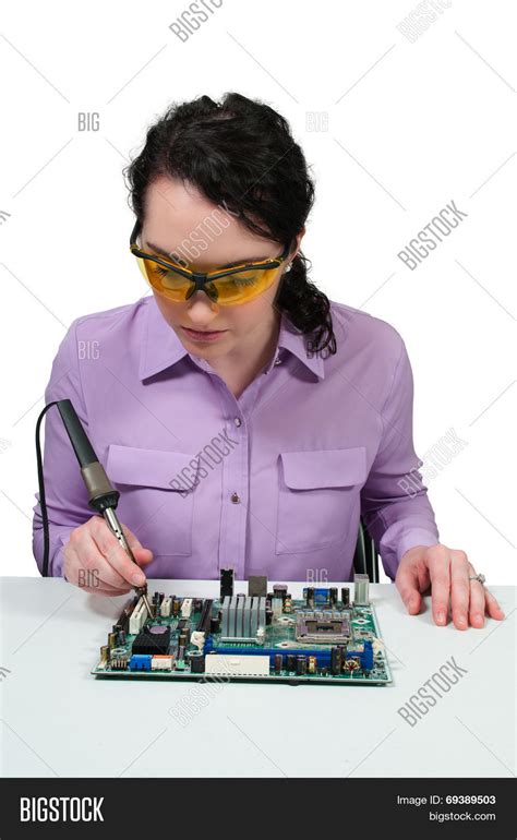 Woman Soldering Image And Photo Free Trial Bigstock