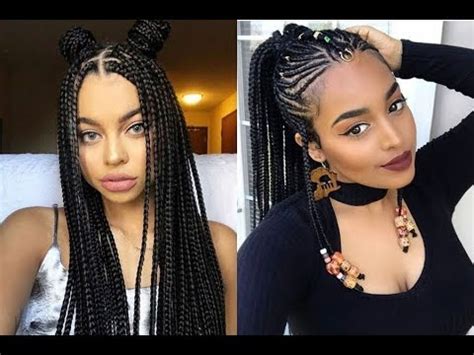 2020 popular 1 trends in hair extensions & wigs, women's clothing, apparel accessories, men's clothing with hairstyle women short and 1. African Braids Hairstyles Ideas For Black Women 2018 - YouTube