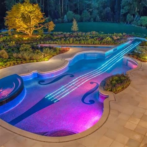 Violin Shaped Swimming Pool Pool Spa Outdoor Pool Outdoor Spaces