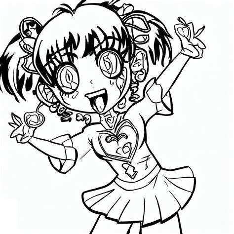 Funny Anime Girl Coloring Page Download Print Or Color Online For Free