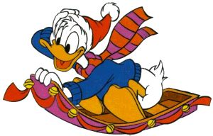 Donald fauntleroy duck is a character who stars in cartoons and comics produced by the walt disney company, introduced as a supporting character in the 1934 silly symphony the wise little hen. DisneySites!! Clipart > Holidays > Christmas > Donald Duck