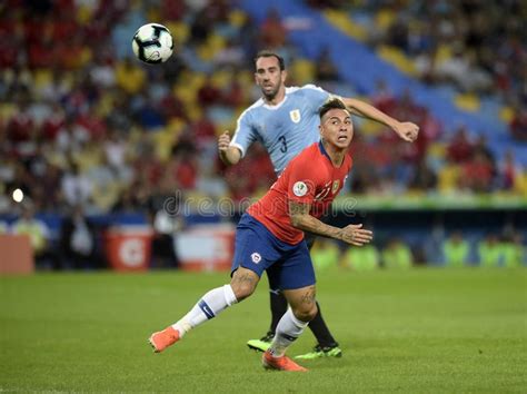 No duelo entre chile e uruguai. COPA AMERICA, RIO DE JANEIRO, RJ, 24.06.2019-CHILE X ...