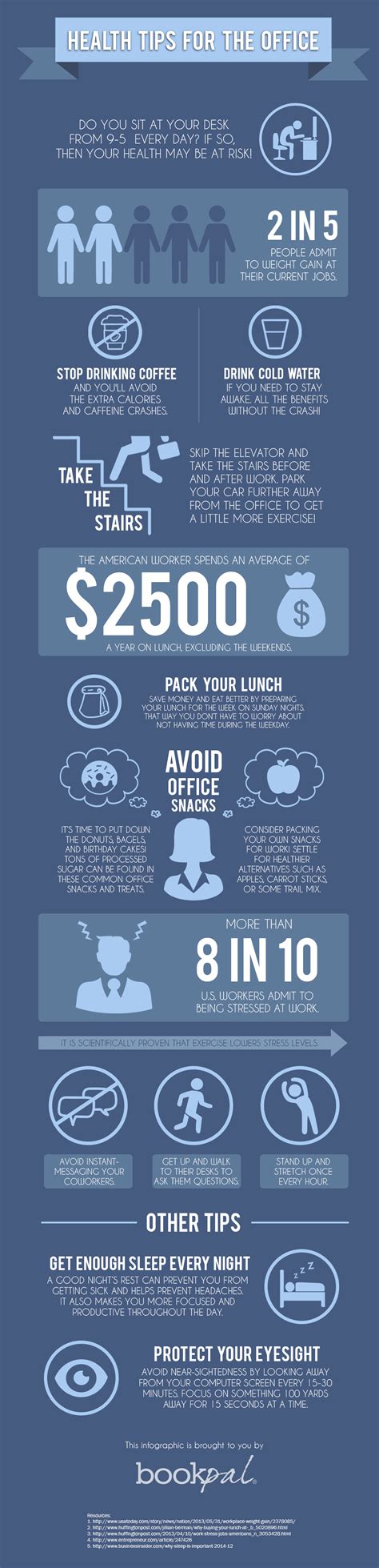 Health Tips For The Office Visually