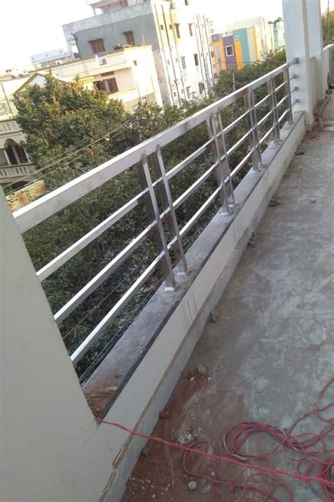 Silver Stainless Steel Balcony Railing For Homeoffice And Hotel