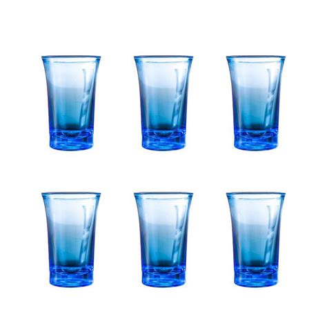 Pwfe 6pcs 35ml Unbreakable Plastic Drinking Glasses Assorted Colored Acrylic Drinking Glasses