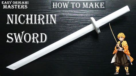 How To Make A Sword Nichirin Of Paper Easy Origami Masters Youtube