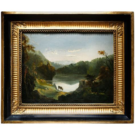 Early 19th Century American Landscape Painting By Henry Peters Gray