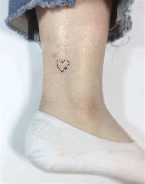 Heart Tattoo On The Ankle