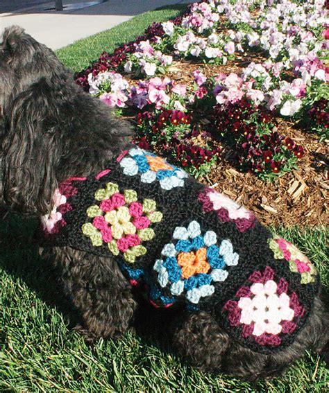 Ravelry Dogs Crochet Granny Square Sweater Pattern By Sharon Mann