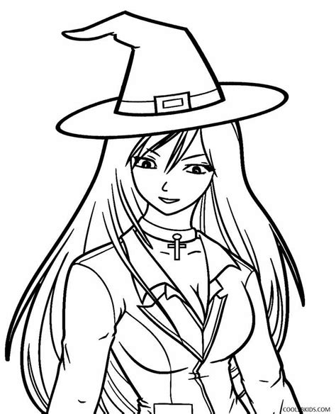Flying Witch Coloring Page At Getdrawings Free Download